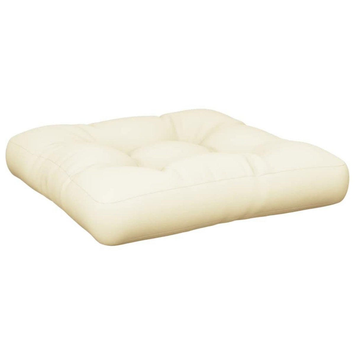 VIDAXL Coussins de palette lot de 2 creme tissu