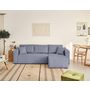 Voir la diapositive 6 : BEST MOBILIER Topaze - canapé d'angle réversible - 4 places - convertible avec coffre - en velours texturé
