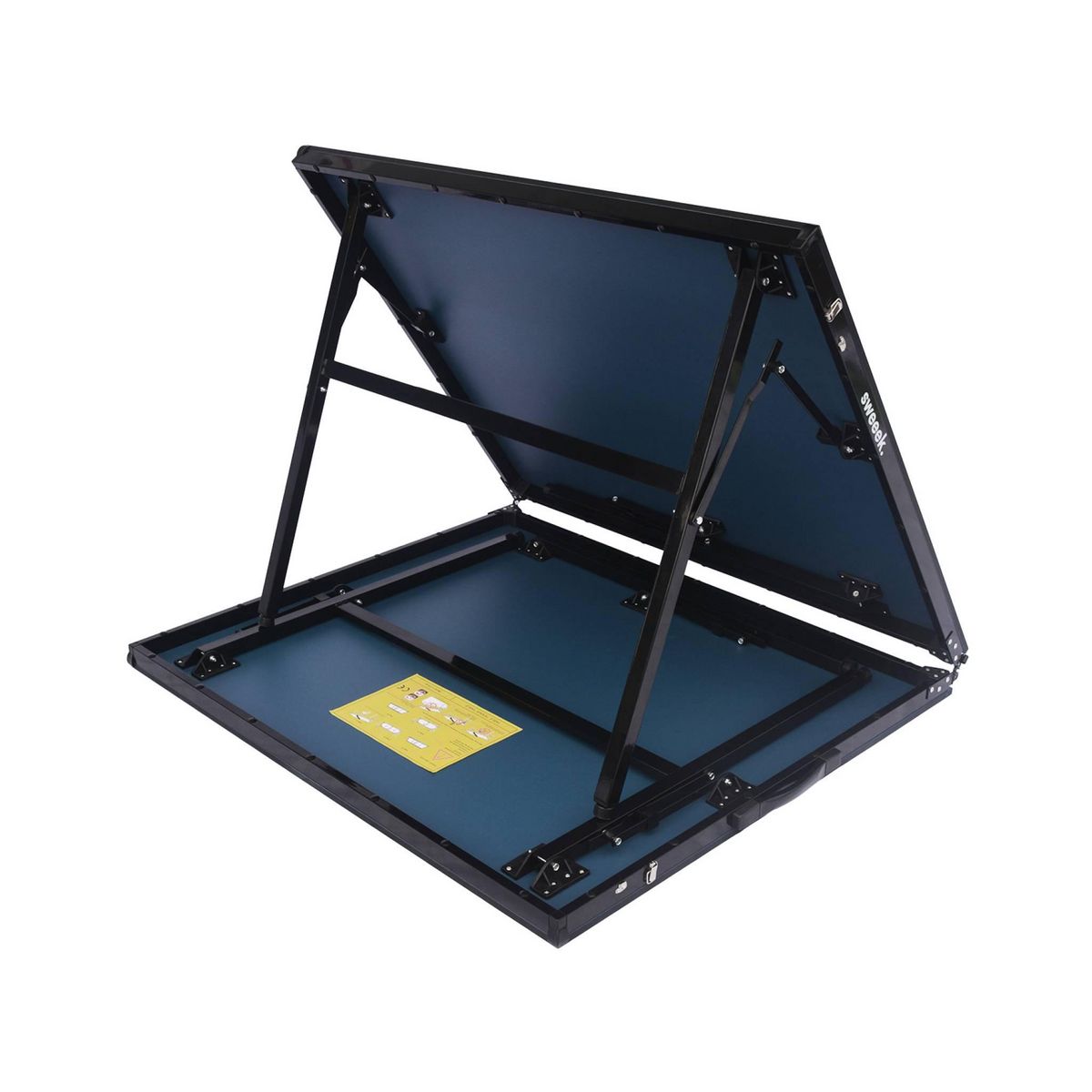 SWEEEK Table de ping pong d'intérieur médium avec 2 raquettes et 3 balles