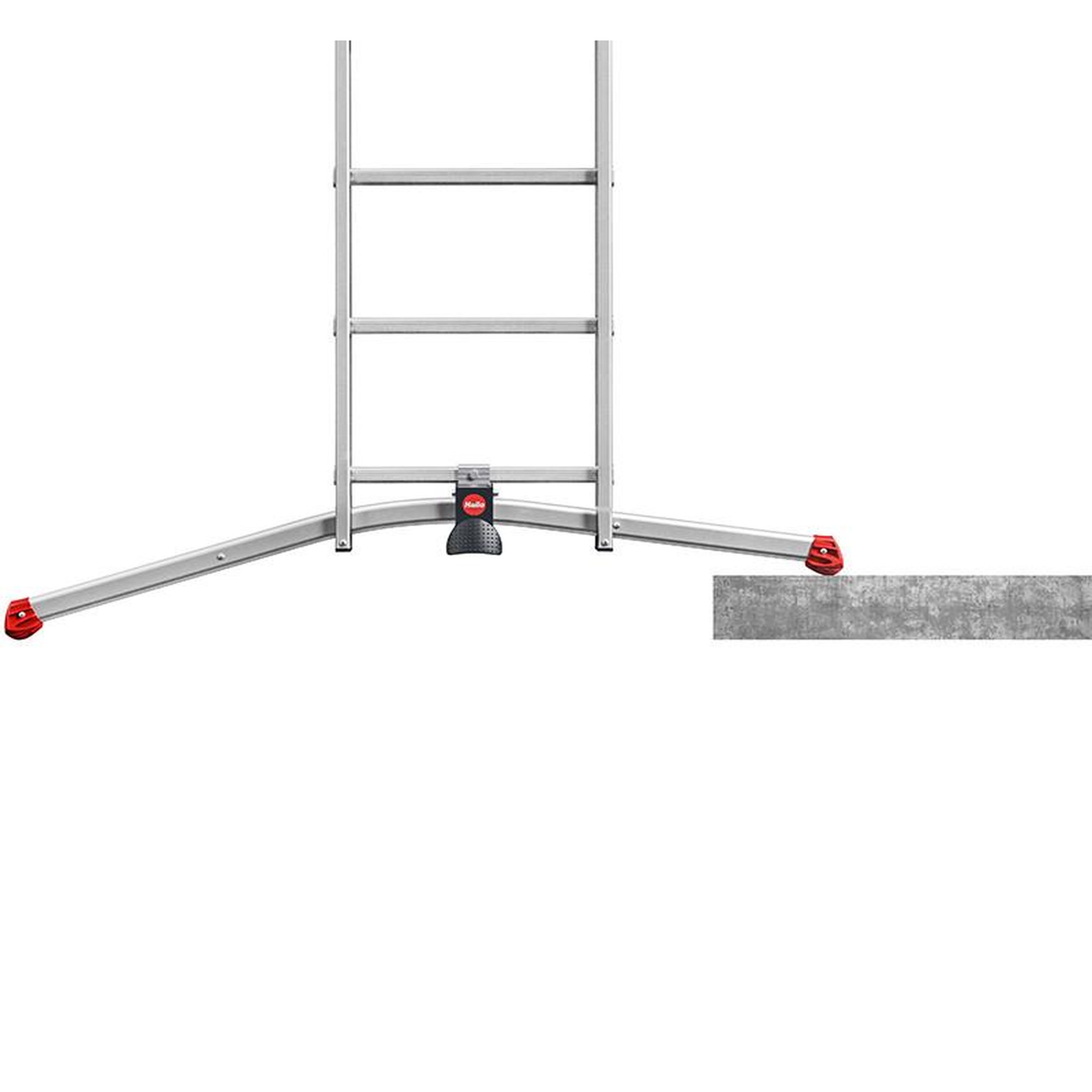 Voir la diapositive 3 : HAILO Echelle transformable 3 plans 3x12 échelons 8,1m/8,8m en Aluminium Hailo S 120 Pro