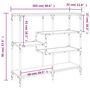 Voir la diapositive 6 : VIDAXL Table console chene marron 103x32x95 cm bois d'ingenierie