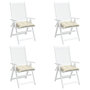 Voir la diapositive 4 : VIDAXL Coussins de chaise lot de 4 blanc creme 50x50x7 cm tissu oxford