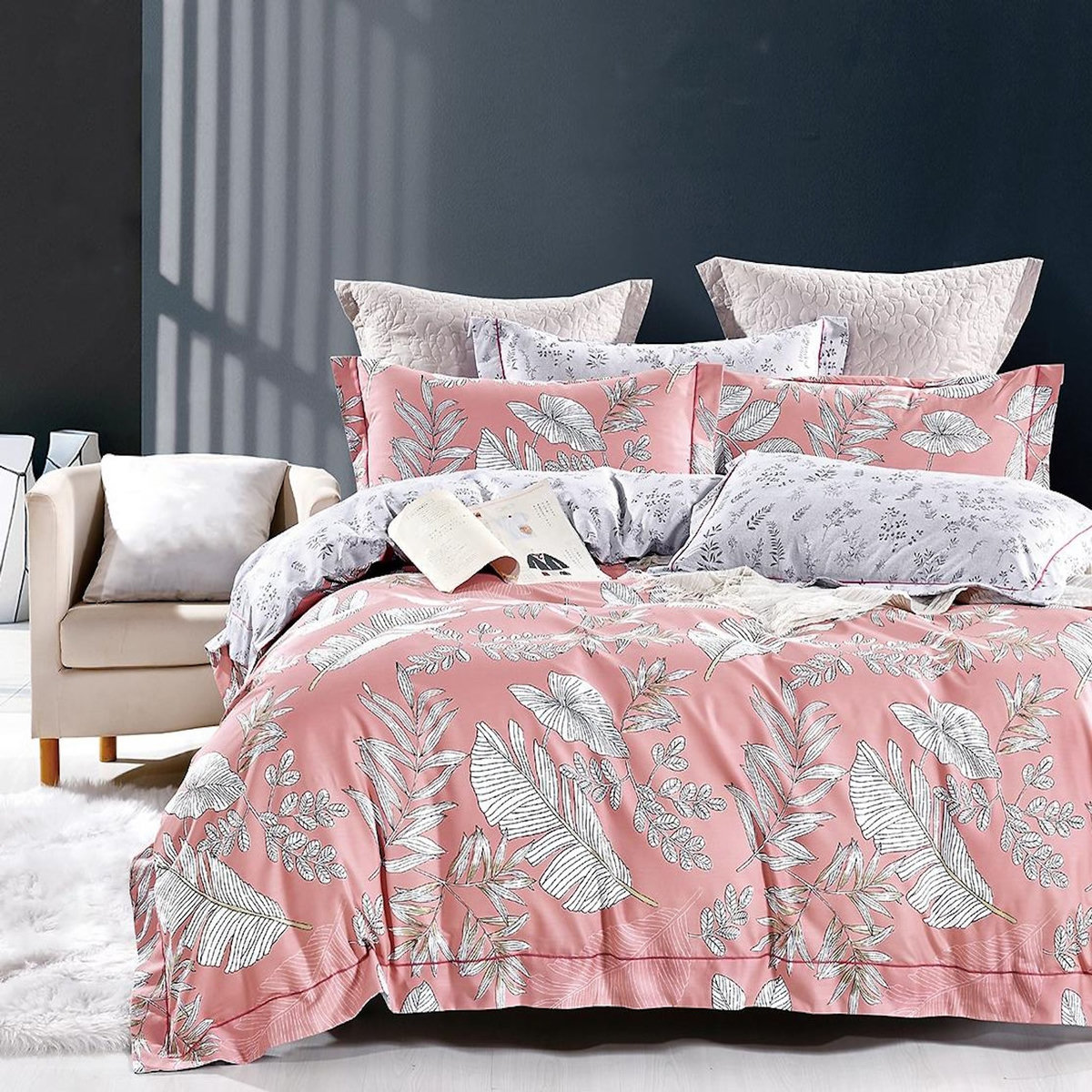 Home collection Parure housse de couette en polycoton Naêva