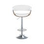 Voir la diapositive 6 : Rendez vous déco Chaise de bar réglable et pivotante 59/81 cm en cuir synthétique blanc-Basile