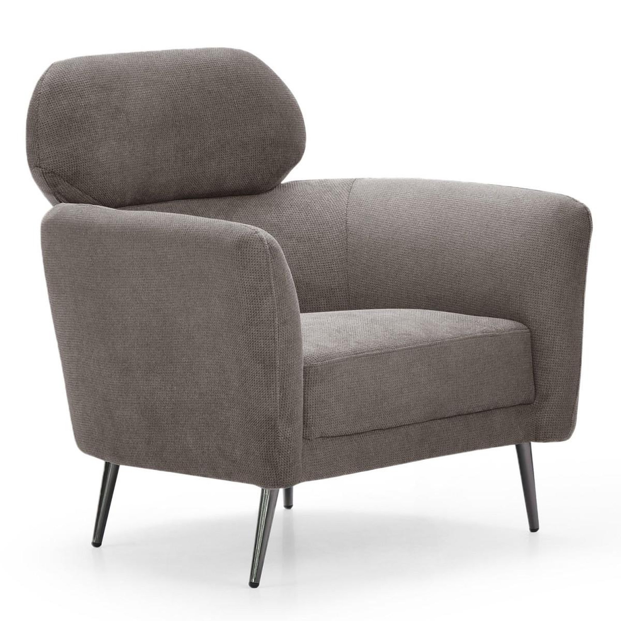 Voir la diapositive 1 : Paris Prix Fauteuil design en tissu  harison  86cm gris taupe