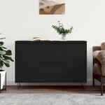 VIDAXL Buffet noir 104x35x70 cm bois d'ingenierie
