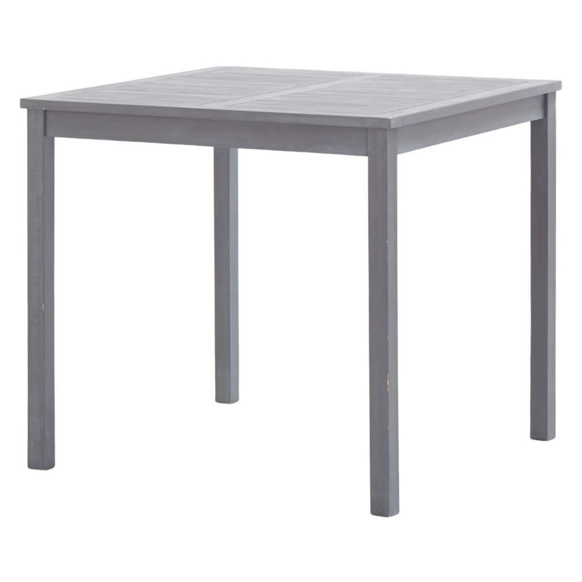 VIDAXL Table de jardin Gris 80x80x74 cm Bois d'acacia massif