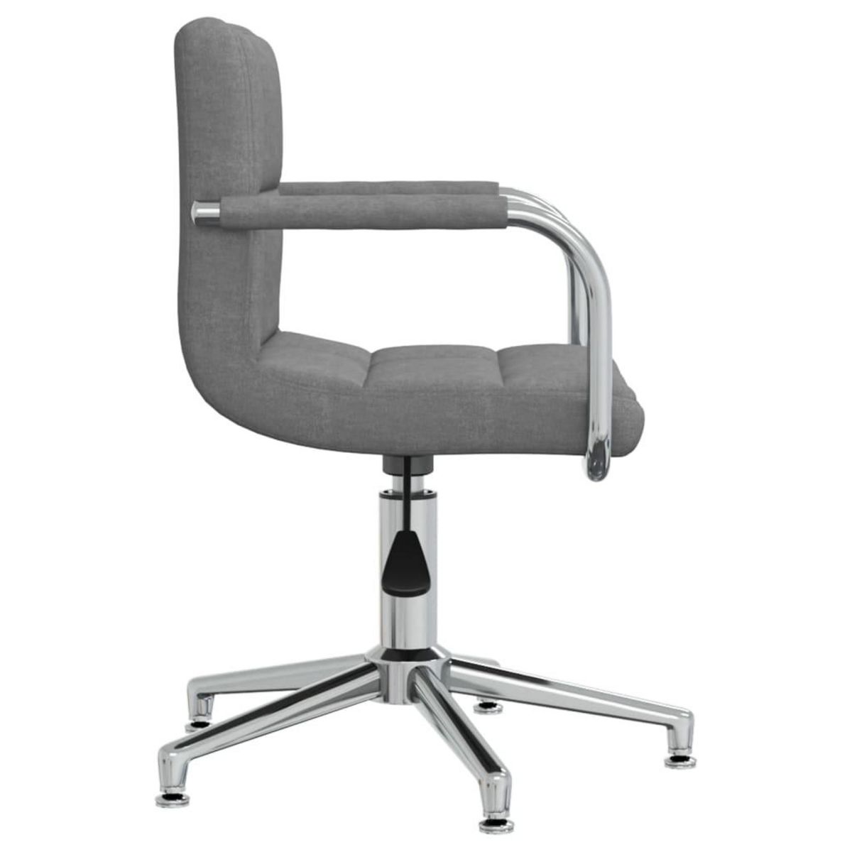 VIDAXL Chaise pivotante de bureau Gris clair Tissu