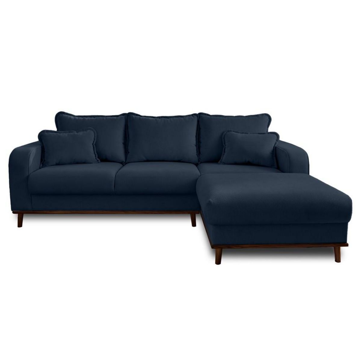 LISA DESIGN Albane - canapé d'angle droit - 4 places - en velours côtelé