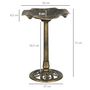 Voir la diapositive 3 : OUTSUNNY Bain d'oiseaux abreuvoir pour oiseaux mangeoire Ø 50 x 71H cm PP bronze antique