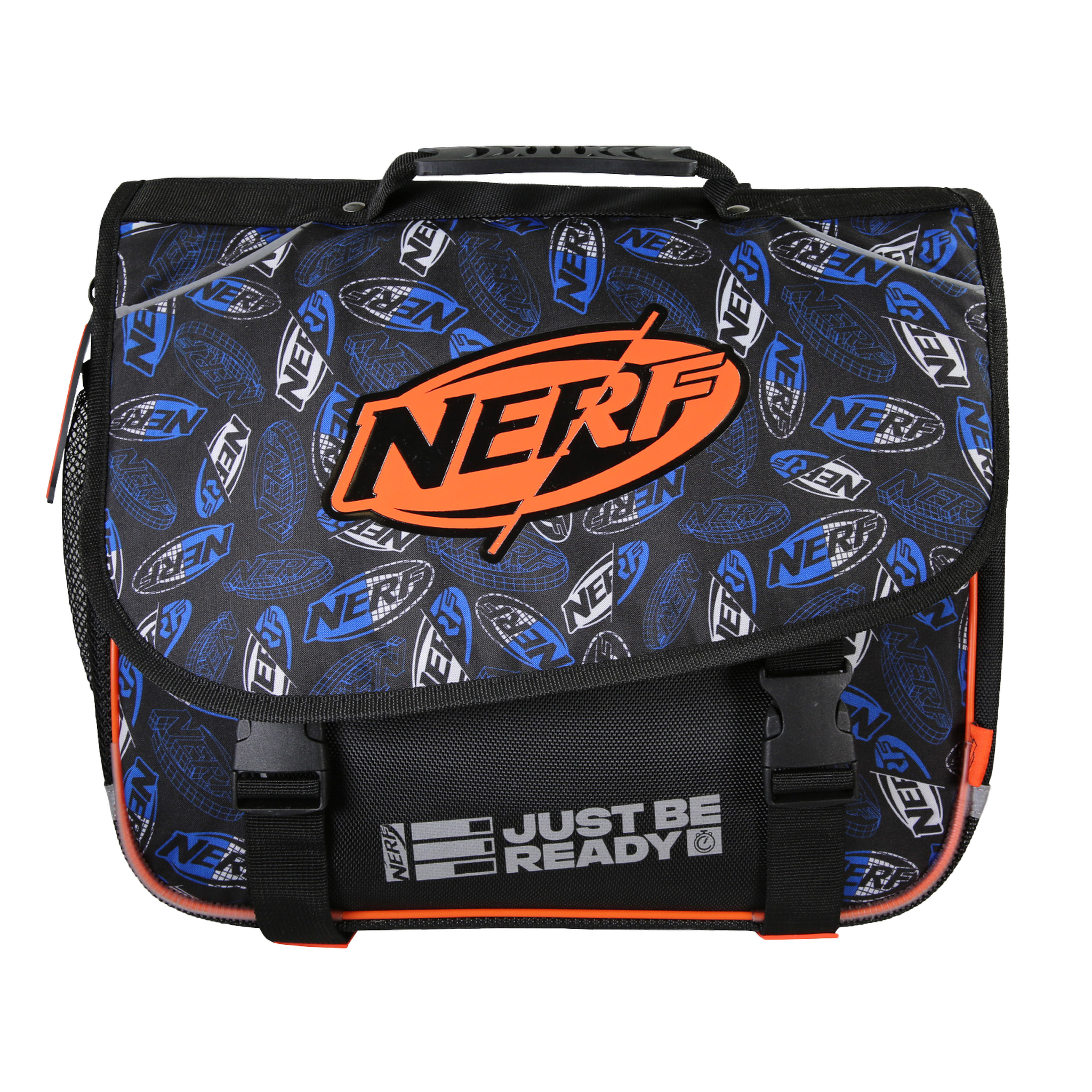 Bagtrotter NERF - Cartable scolaire 38 cm OFF SCREEN - Noir & Orange - 2 compartiments