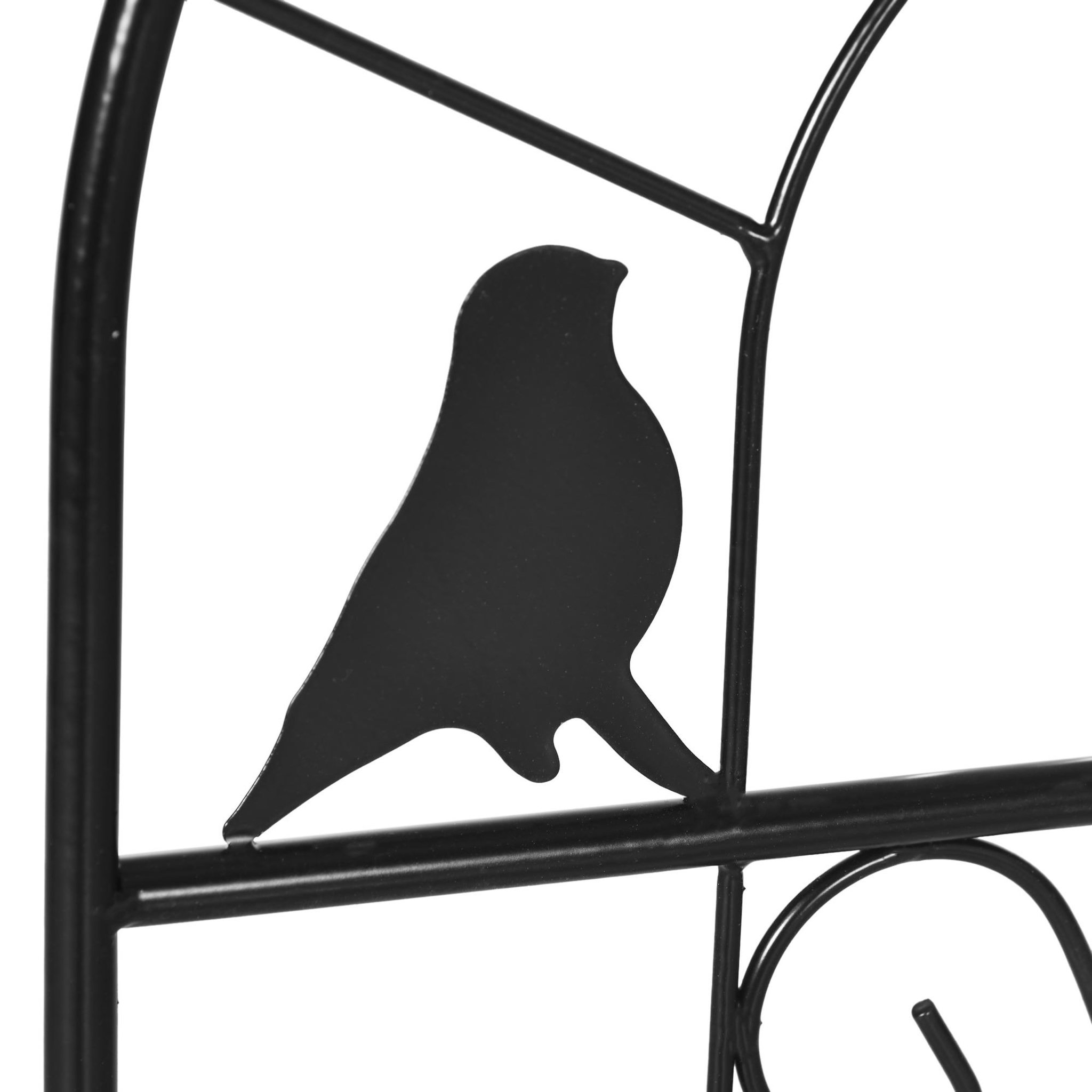Voir la diapositive 4 : OUTSUNNY Lot de 2 treillis de jardin supports pour plantes grimpantes - dim. 38L x 98H cm - métal époxy noir
