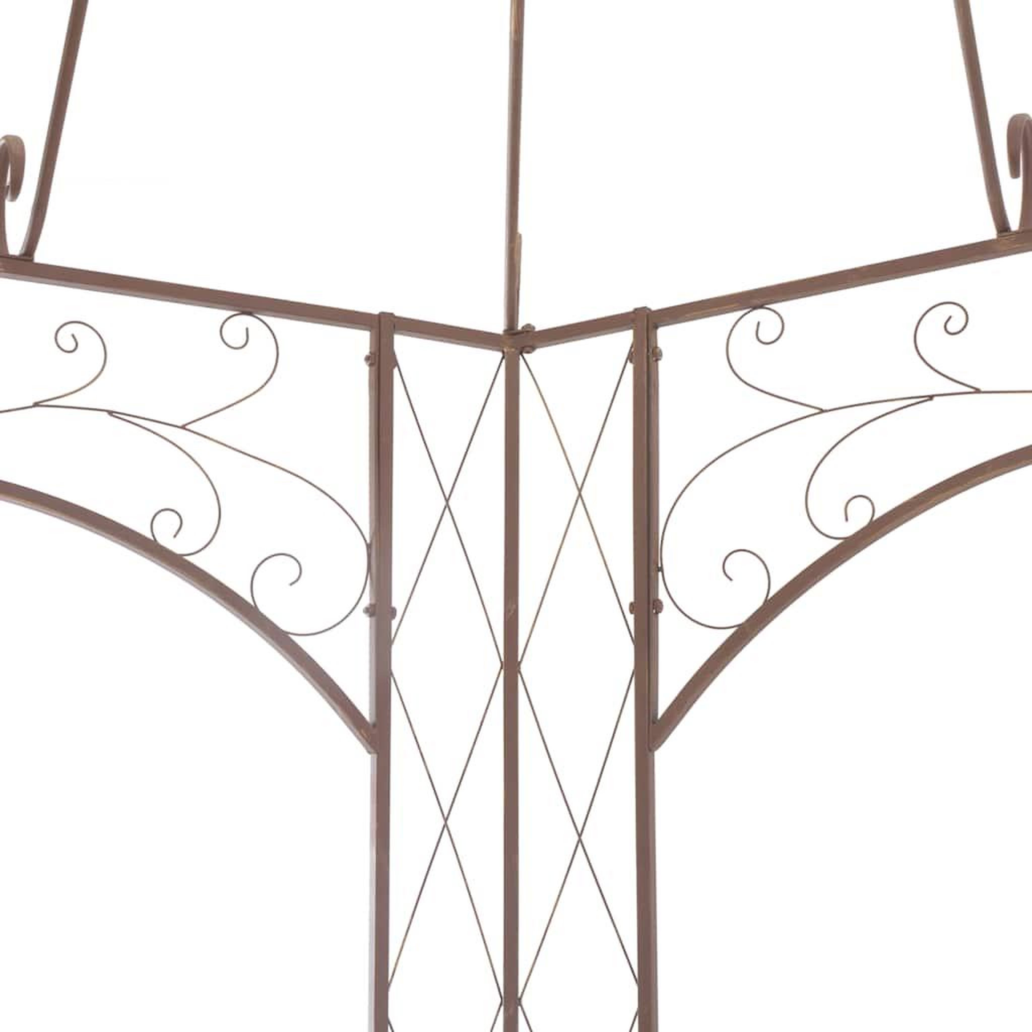 Voir la diapositive 4 : VIDAXL Pavillon de jardin marron antique 3 m fer
