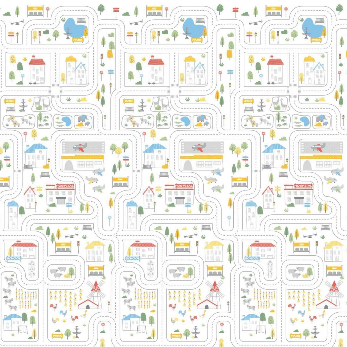 Asalvo Tapis de jeu pliable 120 X 180 Farm-City