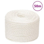 VIDAXL Corde de travail Blanc 14 mm 50 m polypropylene