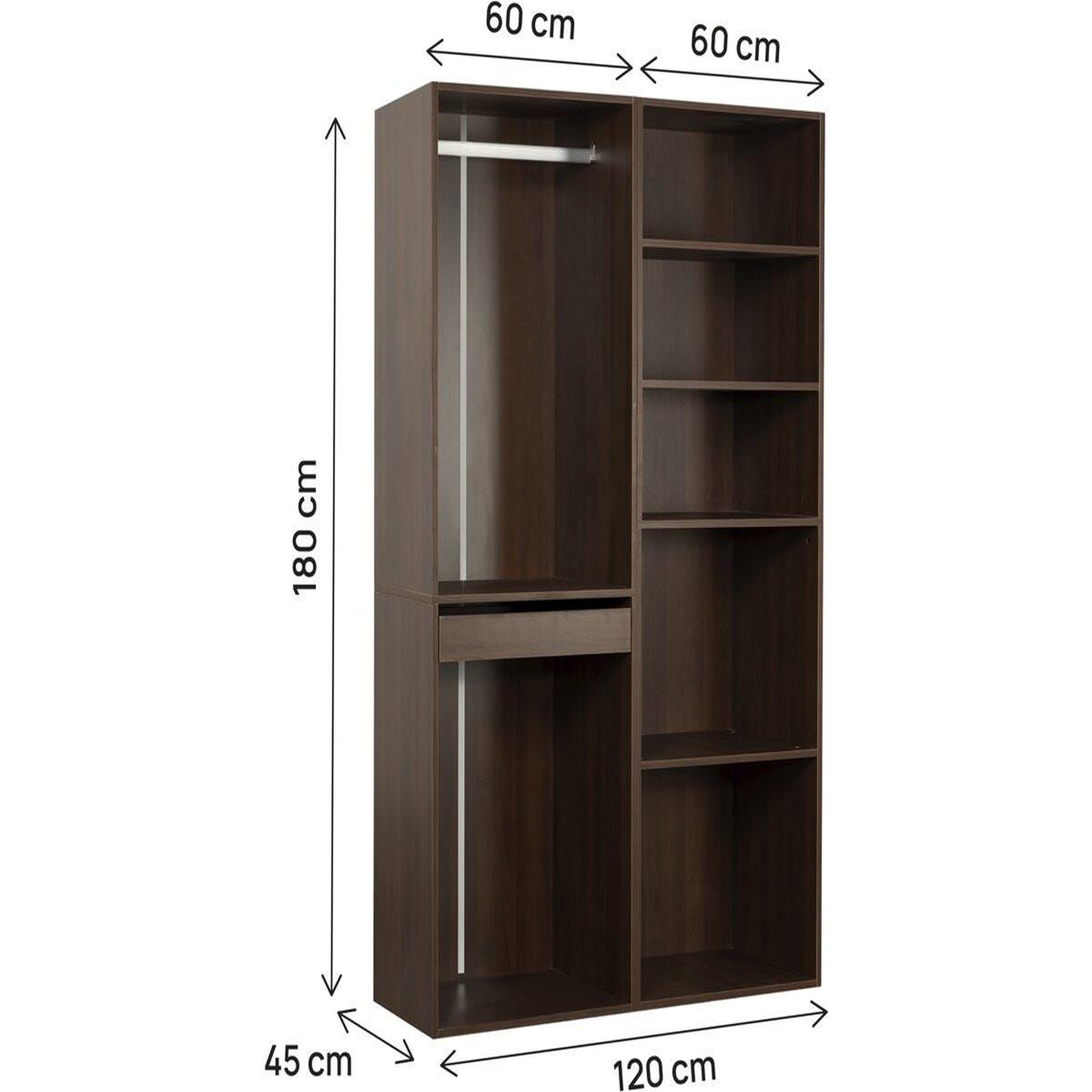 Voir la diapositive 3 : Habitat et Jardin Kit dressing   opéra   modulable - 2 éléments - marron