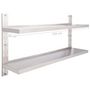 Voir la diapositive 6 : VIDAXL Etagere murale a 2 niveaux Acier inoxydable 150x30 cm