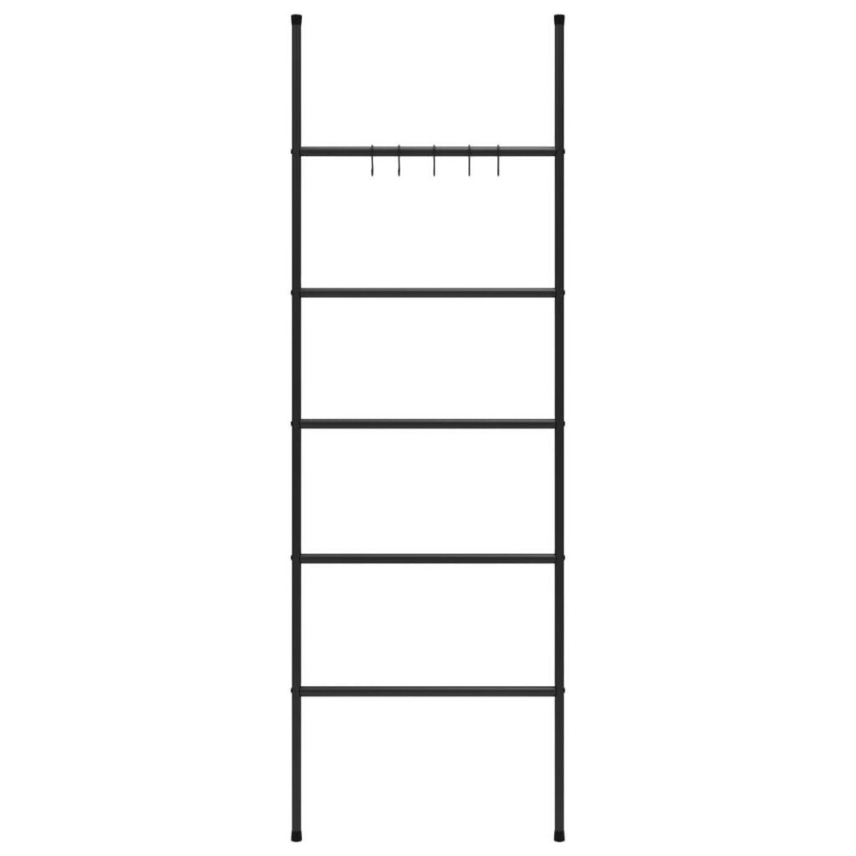 VIDAXL Porte-serviettes echelle a 5 niveaux Noir 58 x 175 cm Fer