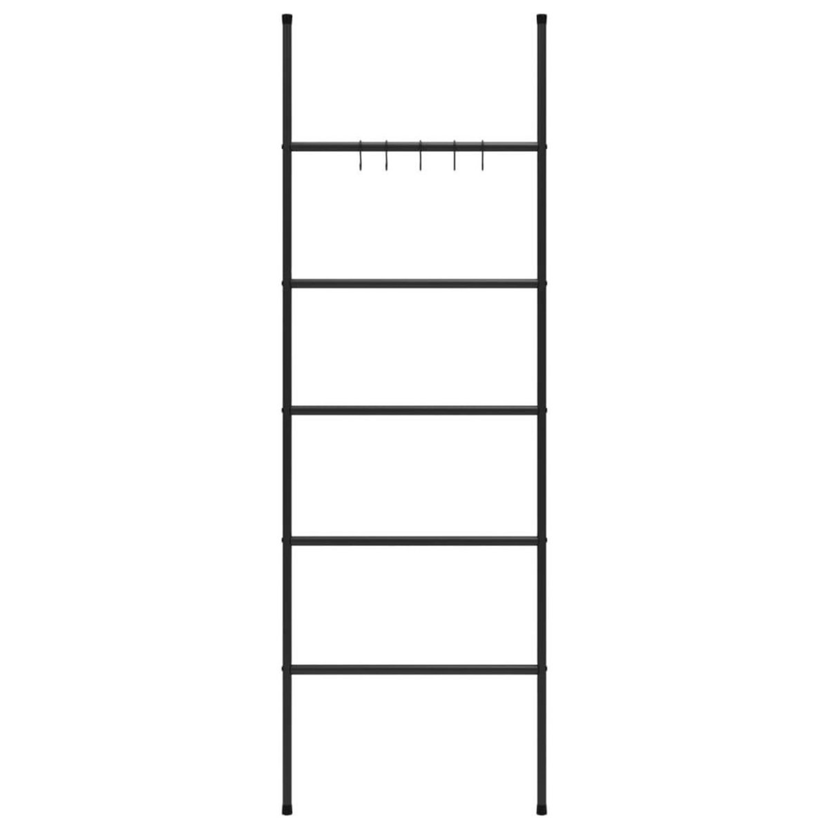 VIDAXL Porte-serviettes echelle a 5 niveaux Noir 58 x 175 cm Fer