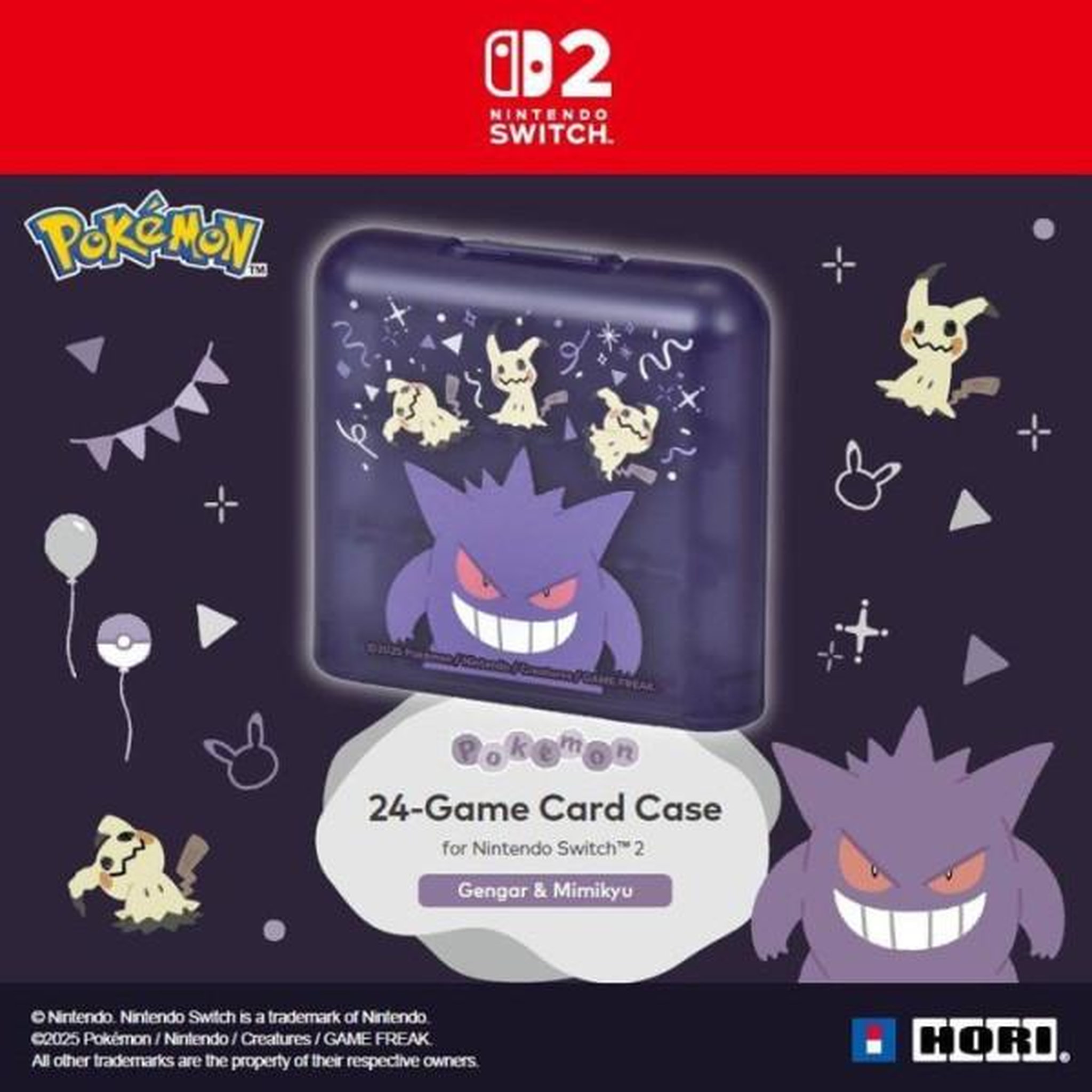 Voir la diapositive 4 : HORI Boîtier de rangement 24 jeux - nintendo switch 2 - hori - motif pokémon gengar