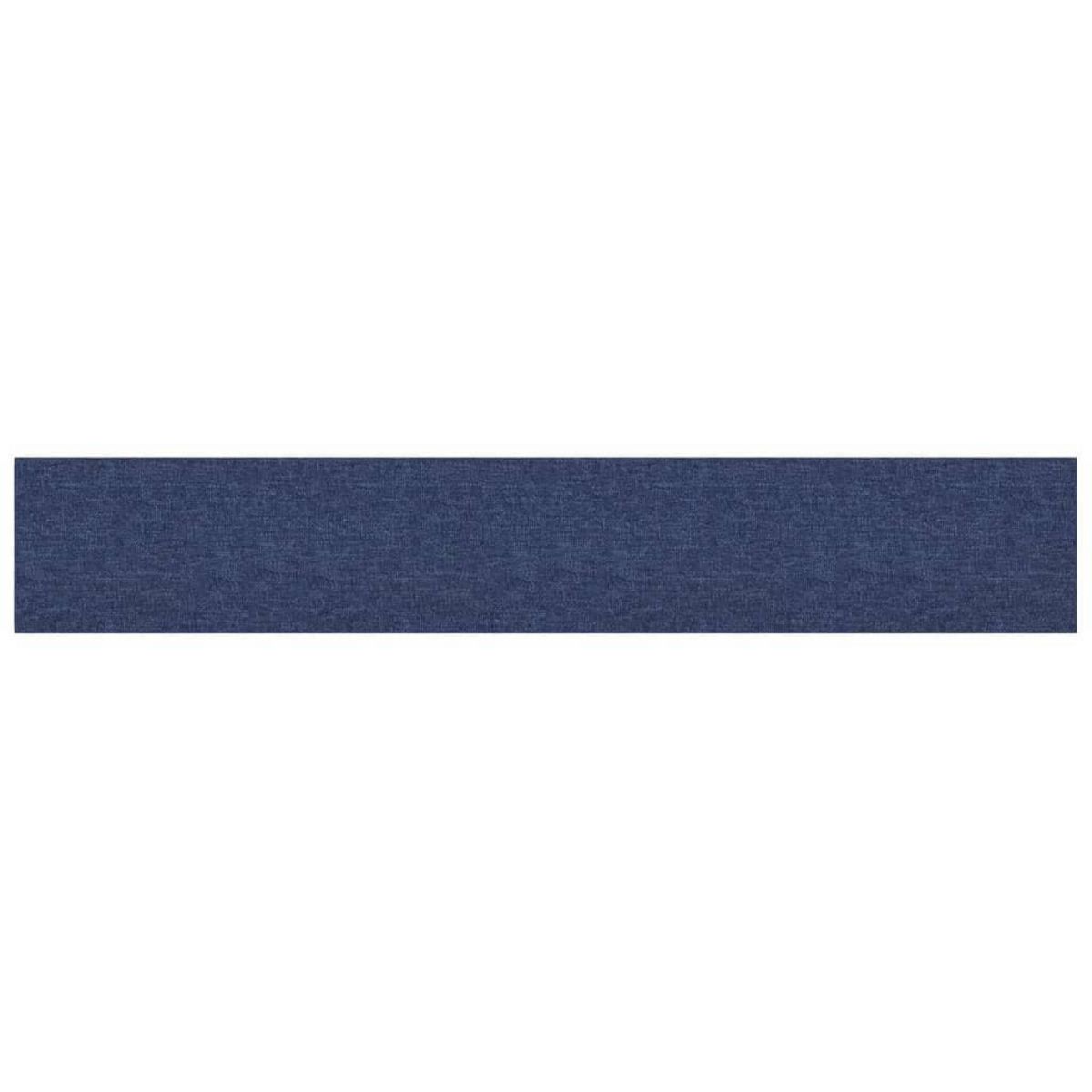VIDAXL Panneaux muraux 12 pcs Bleu 90x15 cm Tissu 1,62 m²
