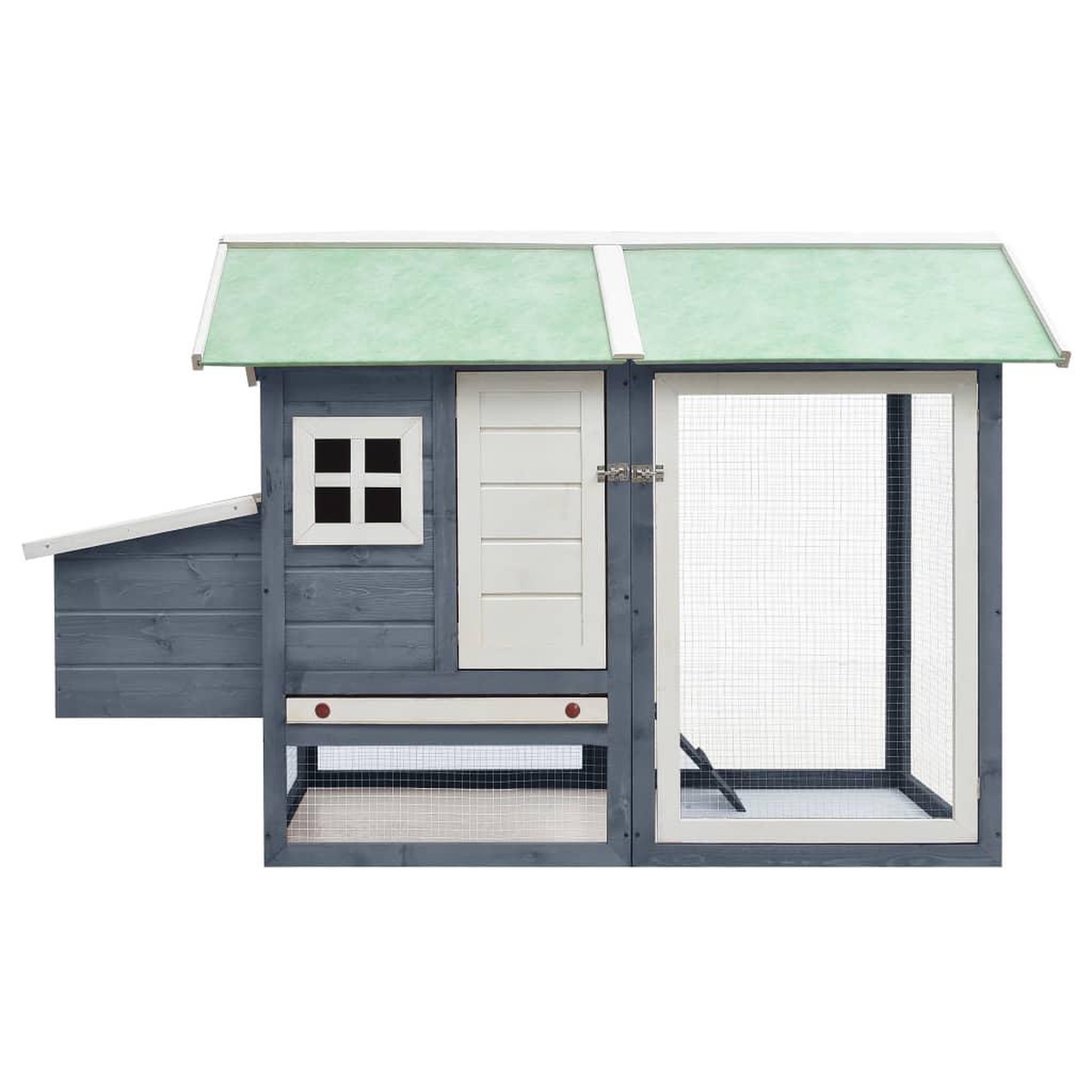 Voir la diapositive 3 : VIDAXL Poulailler Gris 170x81x110 cm Bois de pin massif et sapin