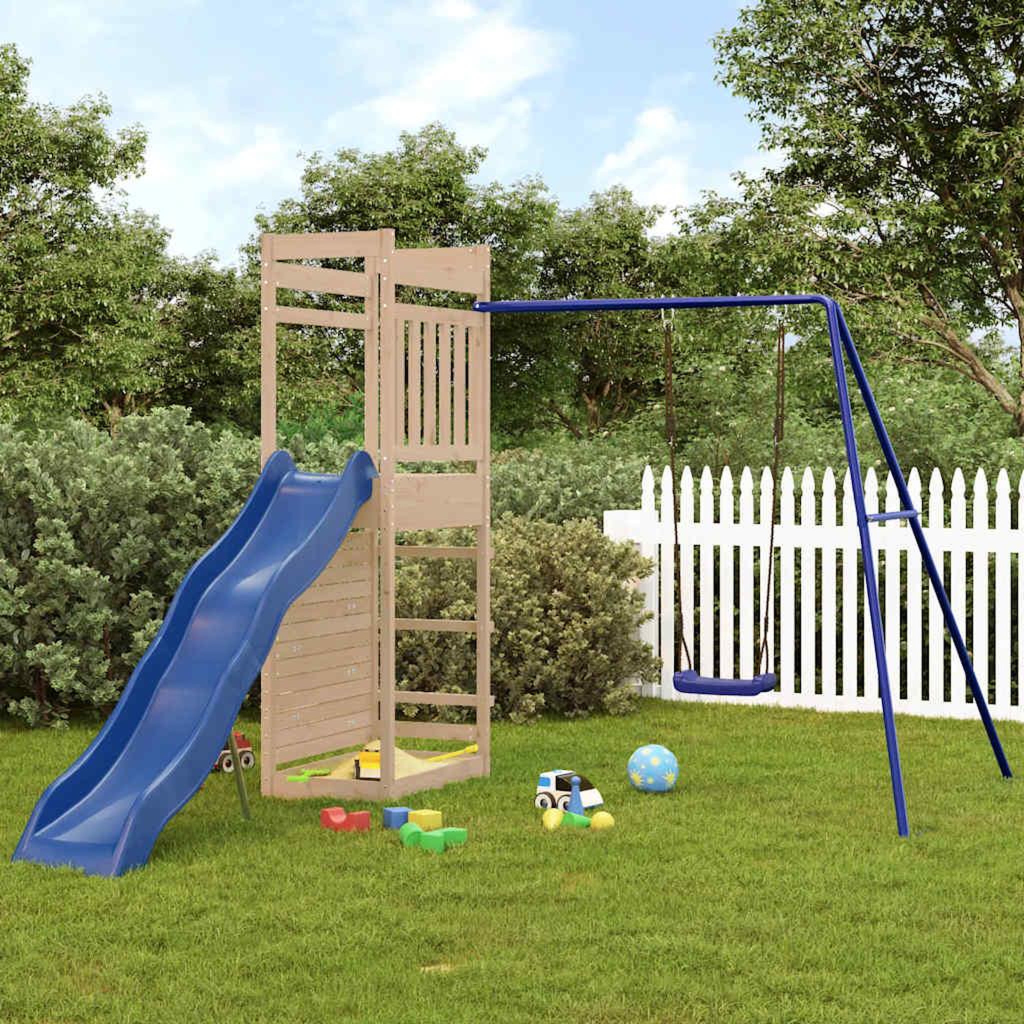 VIDAXL Aire de jeux d'exterieur bois de pin massif