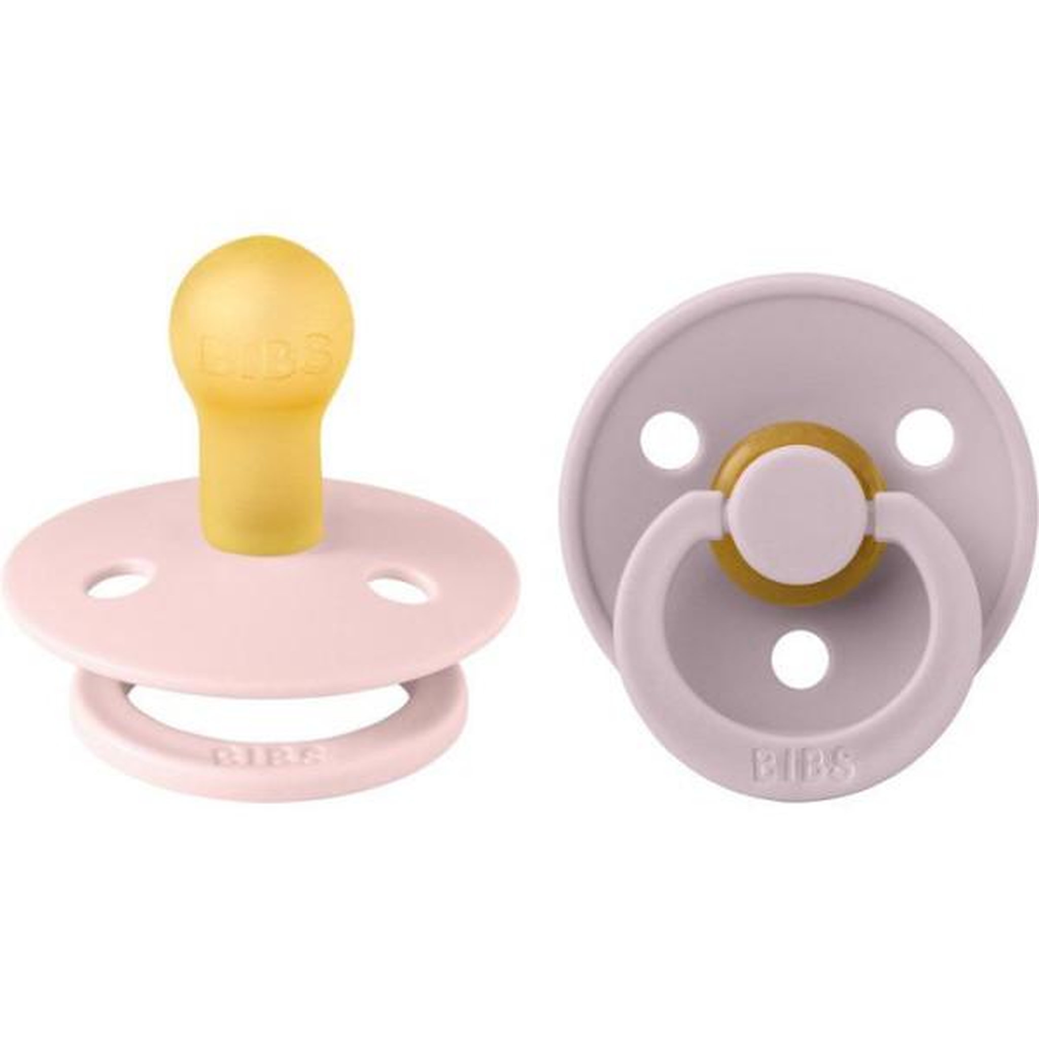 MARKET24 Sucette bébé - BIBS - Colour - Embout rond - Pack de 2 - Caoutchouc naturel - Taille 1 Blossom Dusty Lilac