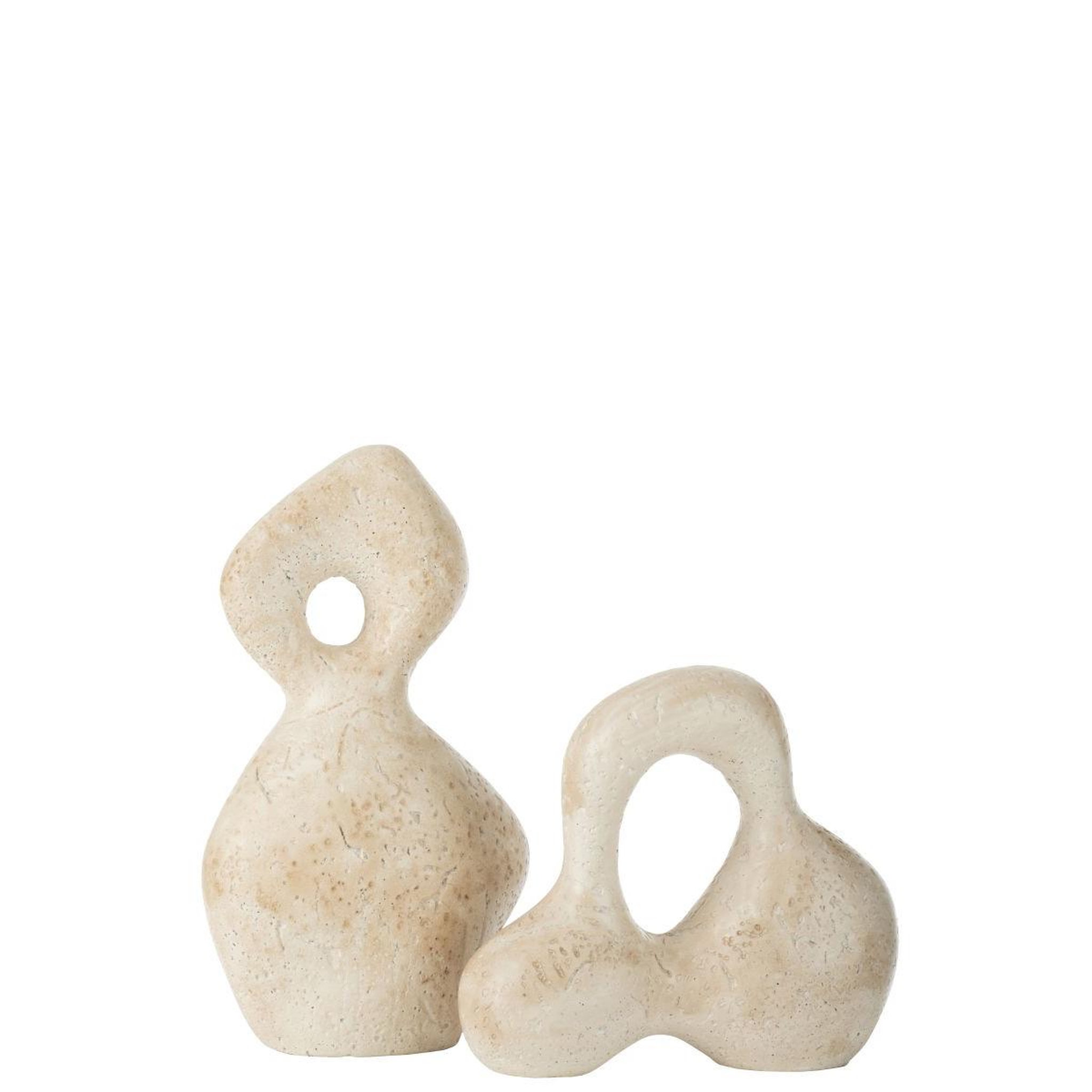 Voir la diapositive 2 : J-LINE Objet Déco en Céramique  Olina  34cm Crème