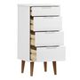 Voir la diapositive 5 : VIDAXL Commode MOLDE Blanc 40x35x82 cm Bois de pin massif