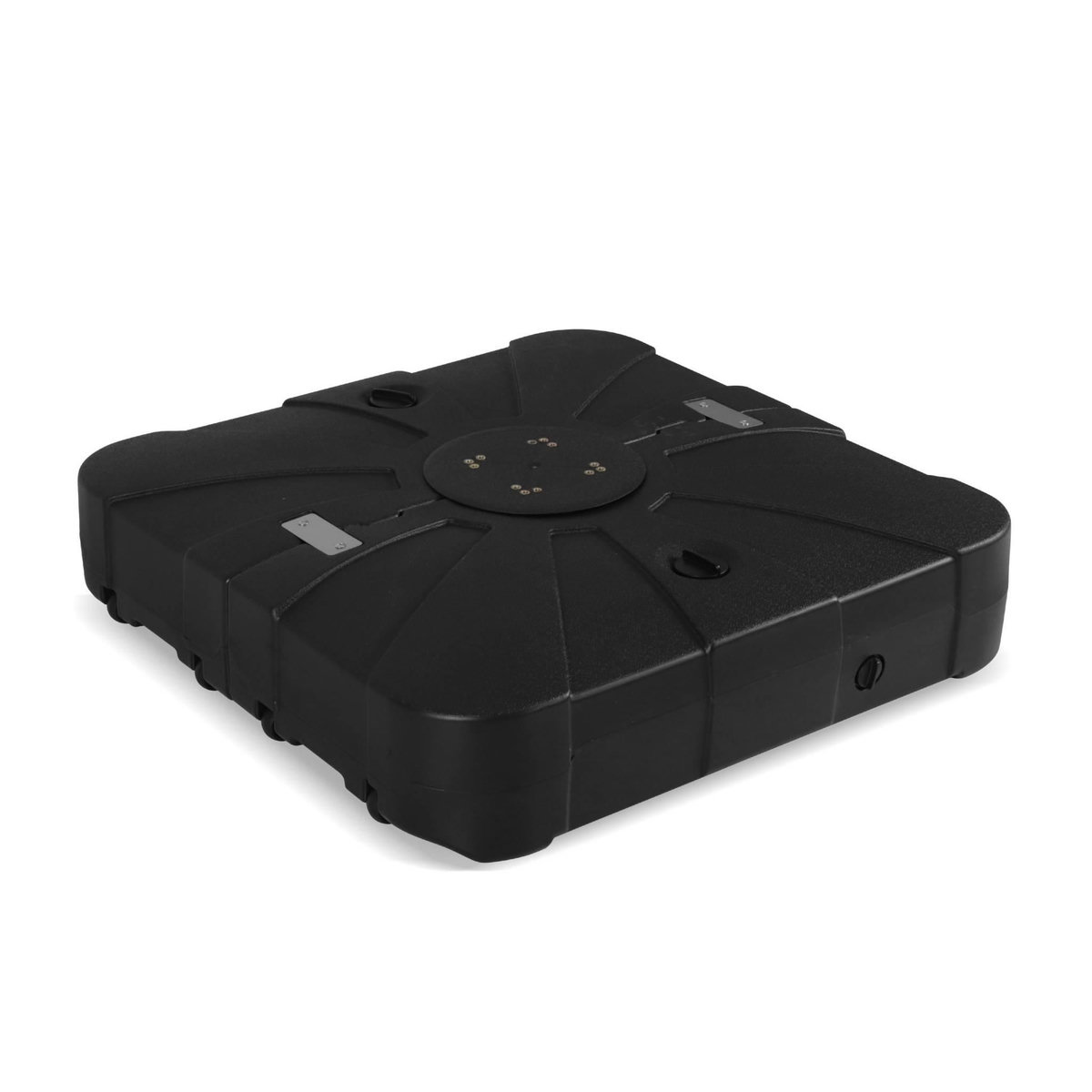 SWEEEK Pied pour parasol déporté remplissable 100L en plastique noir avec roulettes - Base à lester