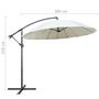 Voir la diapositive 6 : VIDAXL Parasol suspendu avec poteau en aluminium Blanc 3 m