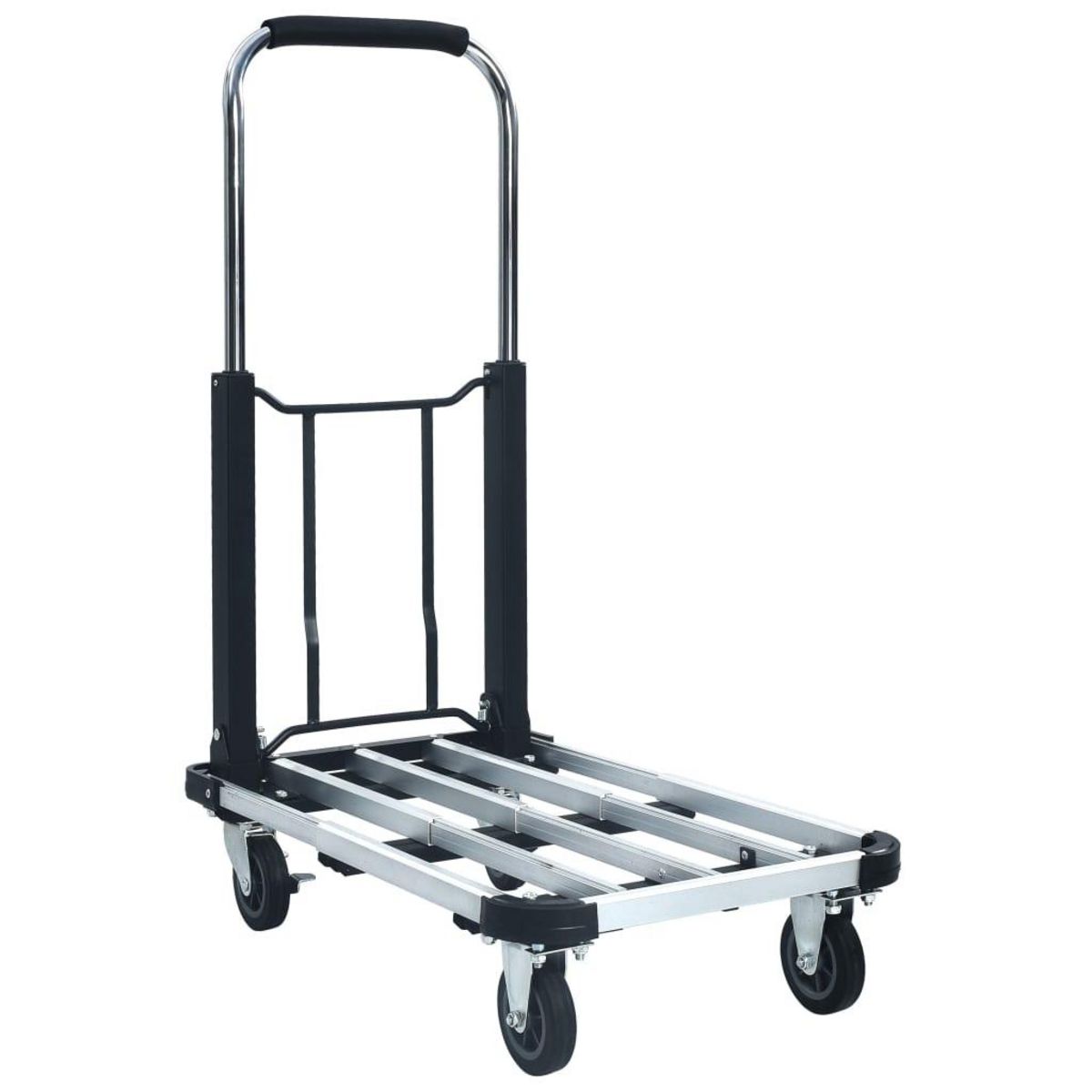 VIDAXL Chariot de transport pliable 150 kg Aluminium Argente