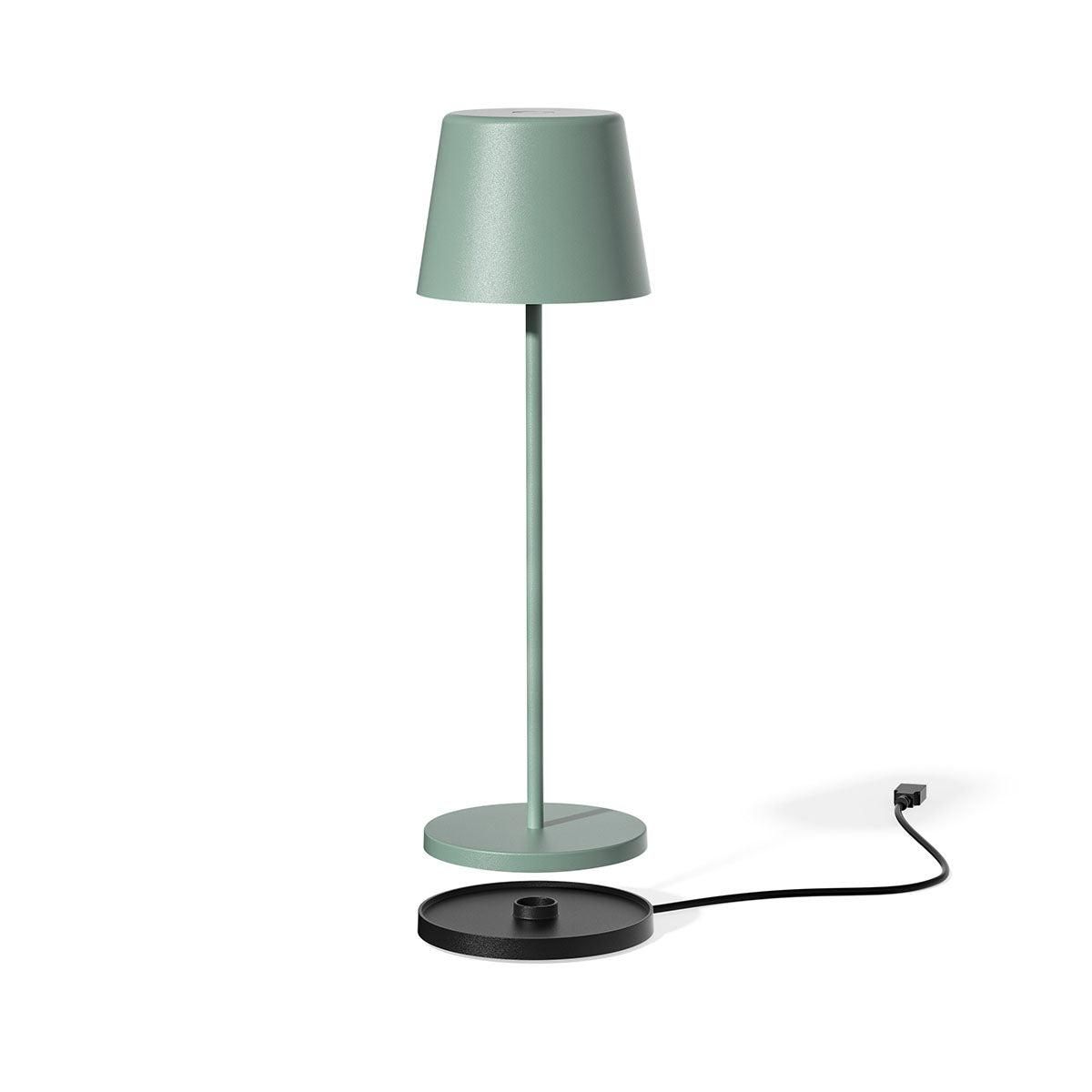 Lumisky Lampe de table sans fil LED KELLY Vert Metal H38CM