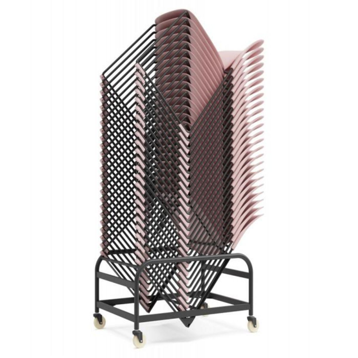 Paris Prix Chariot de Transport de Chaises  Bridgette  152cm Noir