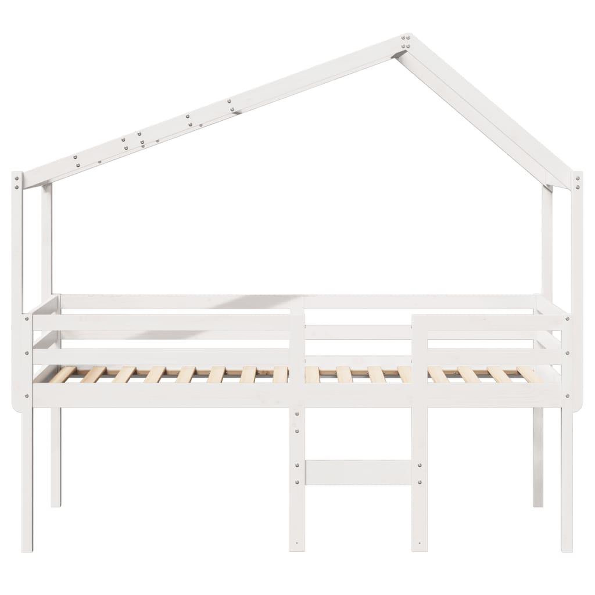 Voir la diapositive 4 : VIDAXL Lit haut sans matelas blanc 80x200 cm bois de pin massif