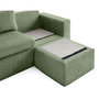 Voir la diapositive 4 : LISA DESIGN Calgary - canapé d'angle déhoussable et modulable 3 places + 1 pouf en velours texturé