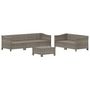 Voir la diapositive 4 : VIDAXL Salon de jardin 6 pcs avec coussins Gris Resine tressee