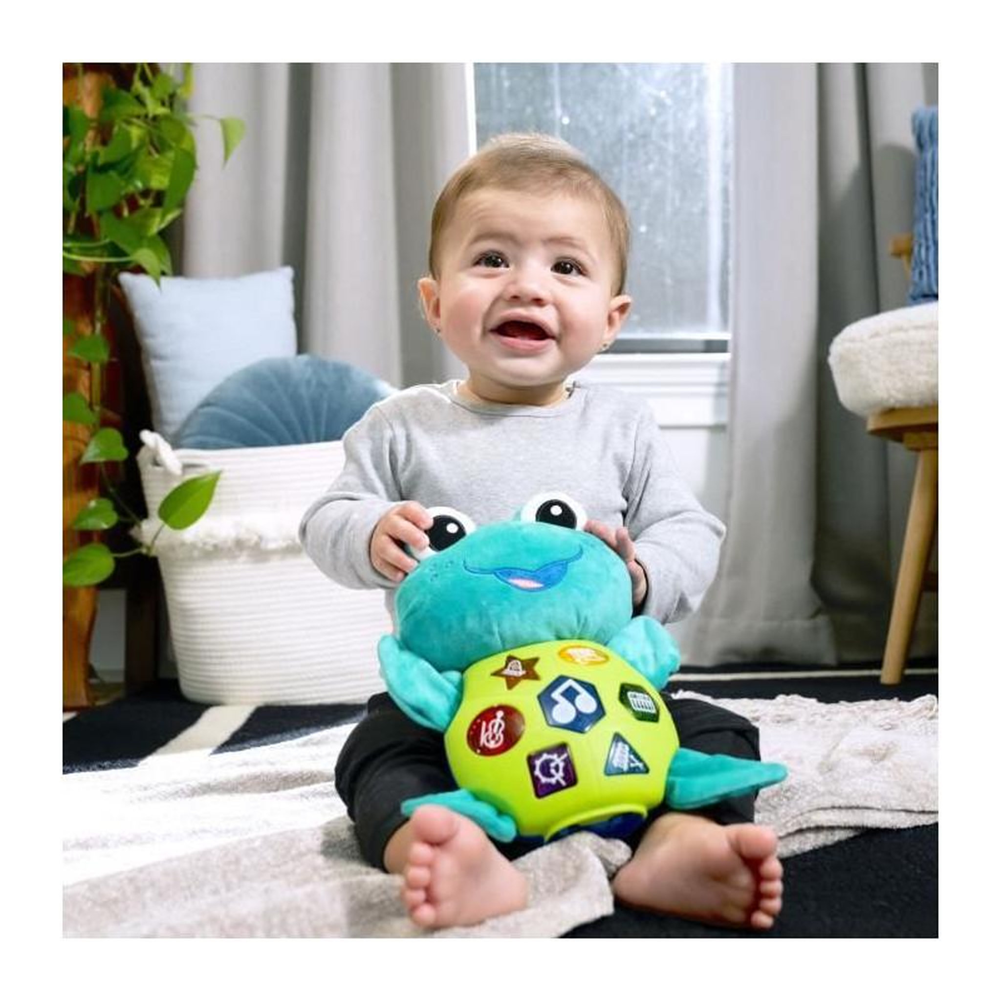 Voir la diapositive 2 : BABY EINSTEIN BABY EINSTEIN Jouet musical Ocean Explorers, peluche toute douce, 50 mélodies en 3 langues, lumieres, 3 modes de jeu, Neptune