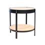 Voir la diapositive 2 : Paris Prix Table d'Appoint Design  Plateau Horloge  40cm Noir