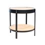 Voir la diapositive 2 : Paris Prix Table d'Appoint Design  Plateau Horloge  40cm Noir