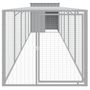 Voir la diapositive 3 : VIDAXL Poulailler avec cour gris clair 110x609x110 cm acier galvanise