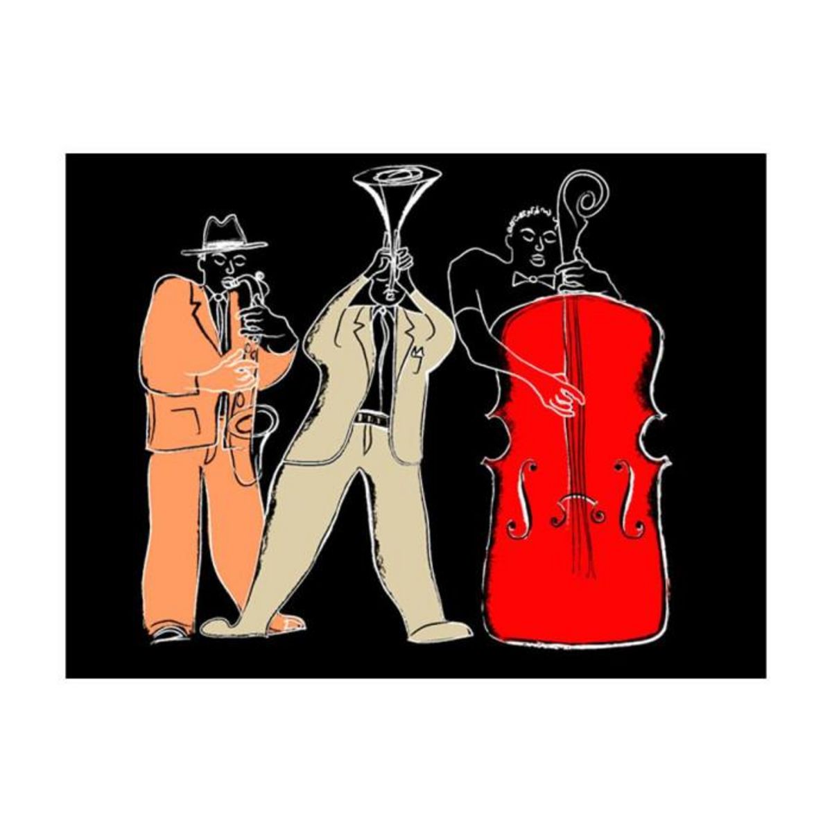 Paris Prix Papier Peint  Instruments de Musique Jazz