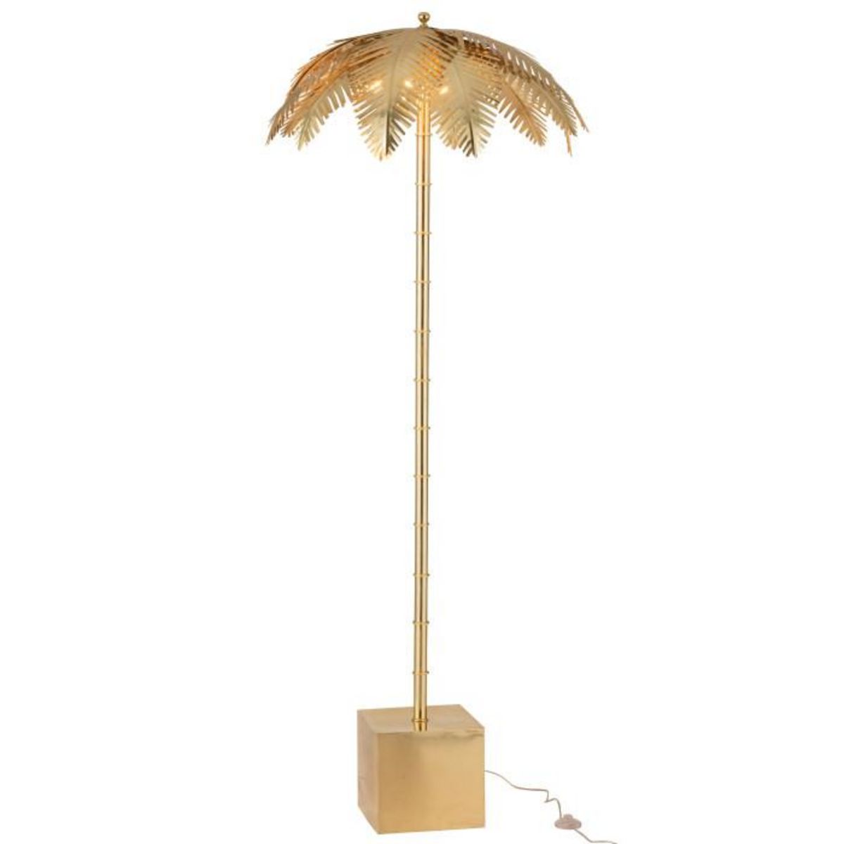 Paris Prix Lampadaire Design  Feuille de Coco  133cm Or