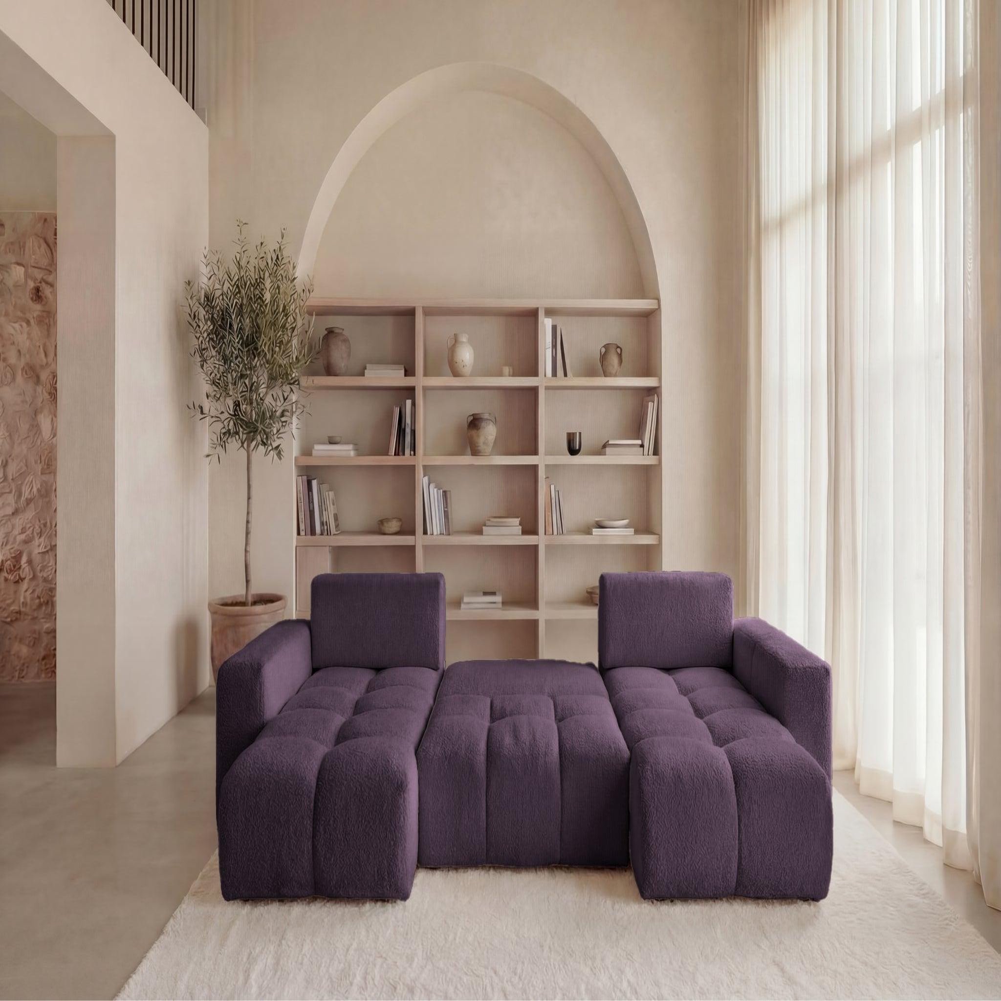 Voir la diapositive 4 : CASANOVA PARIS Constance - canapé panoramique tissu chenille