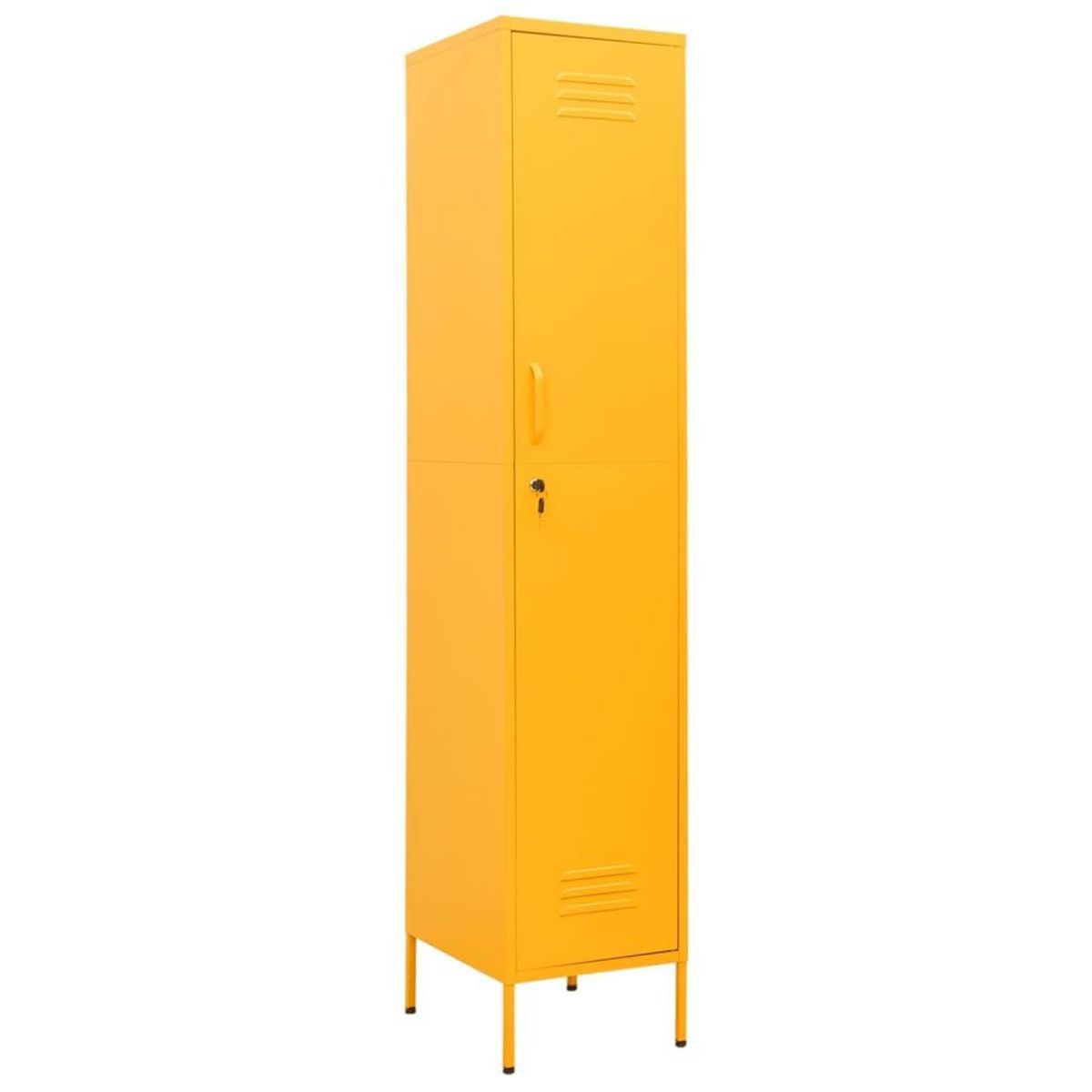 VIDAXL Armoire a casiers Jaune moutarde 35x46x180 cm Acier