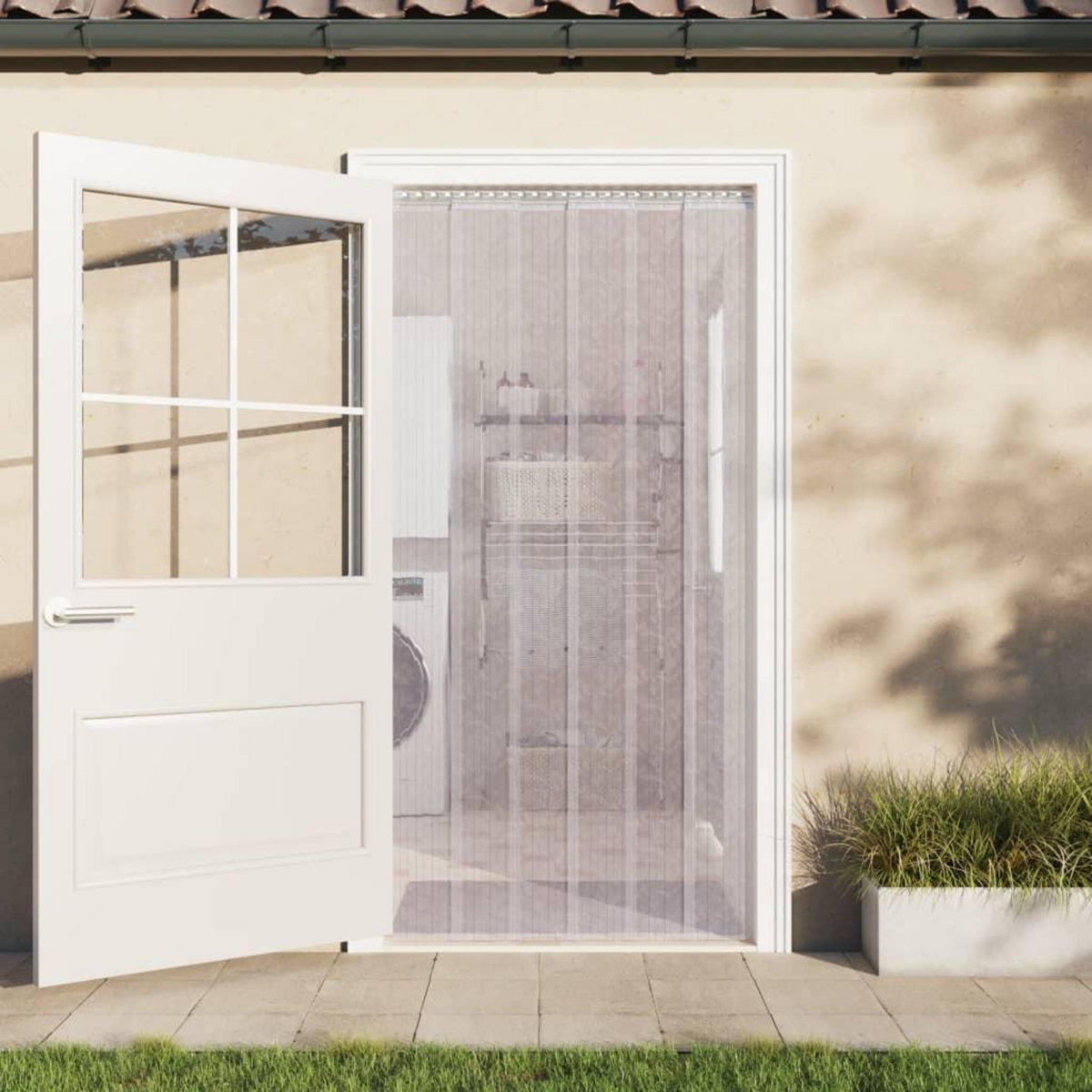 VIDAXL Rideau de porte transparent 200 mmx1,6 mm 25 m PVC