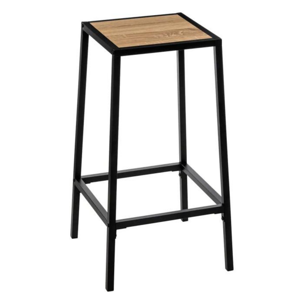 FIVE Lot de 2 Tabourets de Bar  Aliaj  71cm Noir