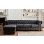 Voir la diapositive 2 : LISA DESIGN William - canapé chesterfield d'angle gauche - 4 places - en velours
