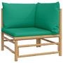 Voir la diapositive 4 : VIDAXL Salon de jardin 6 pcs avec coussins vert bambou